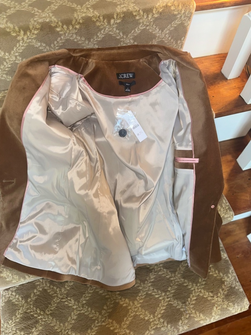 J. Crew Willa Brown Velvet Blazer - Picture 4 of 5